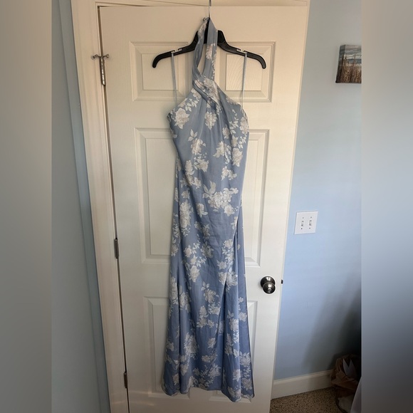 BHLDN—Anthropology Blue and White Floral Dress - Picture 6 of 8